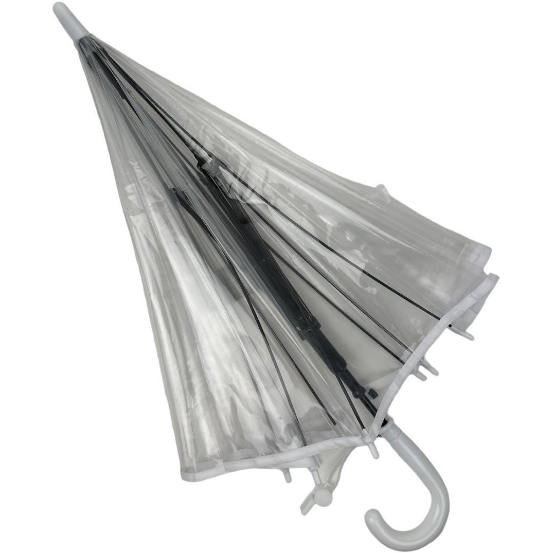 Жіноча парасолька-палиця напівавтомат Fiaba 75 см біла - фото 1
