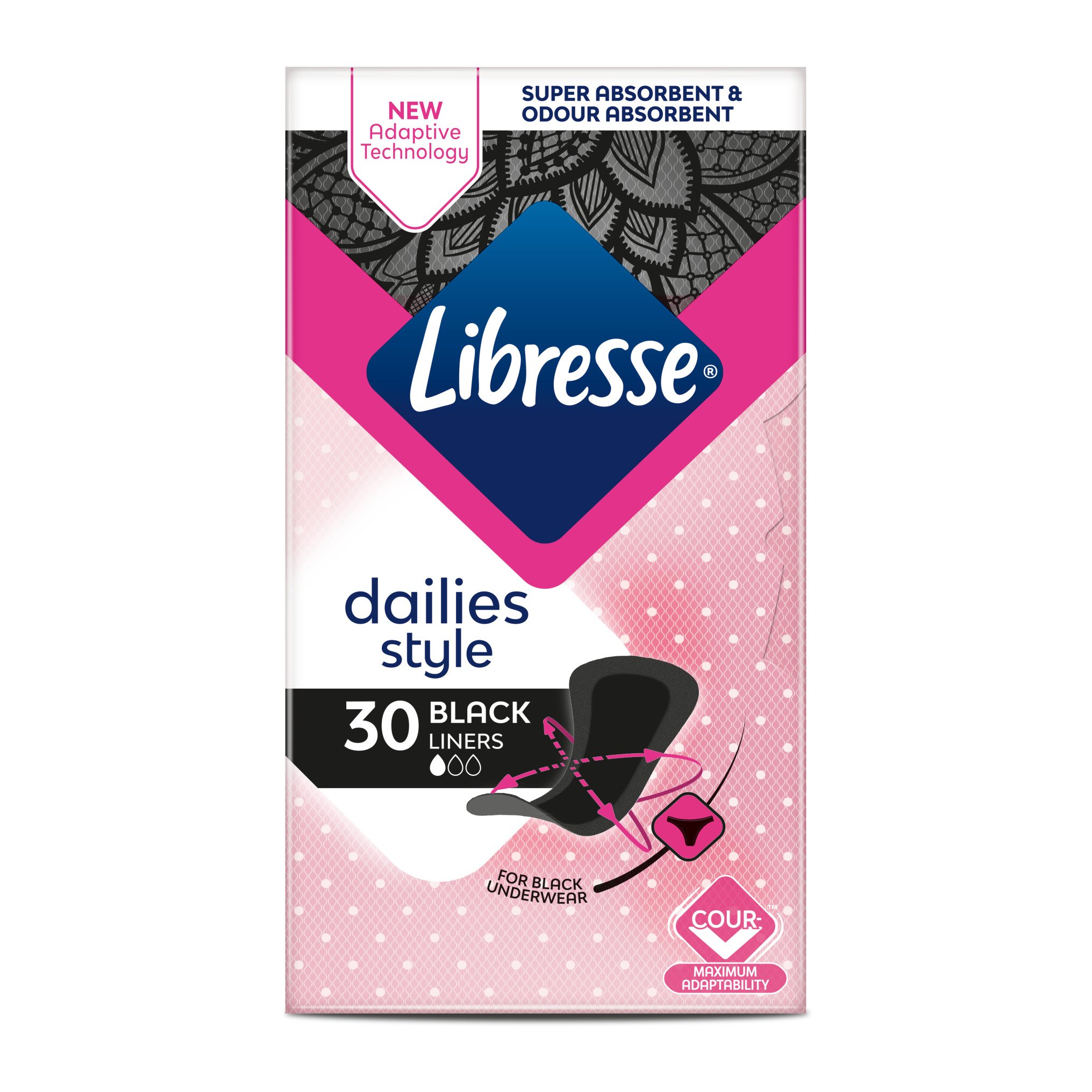 Ежедневные прокладки Libresse Daily Fresh Normal Black 30 шт. - фото 2