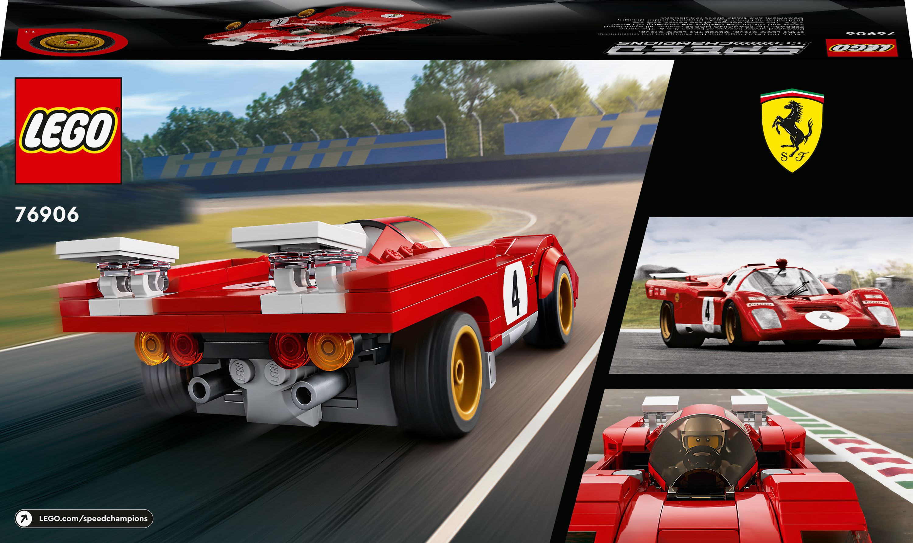 Конструктор LEGO Speed Champions 1970 Ferrari 512 M, 291 деталь (76906) - фото 9