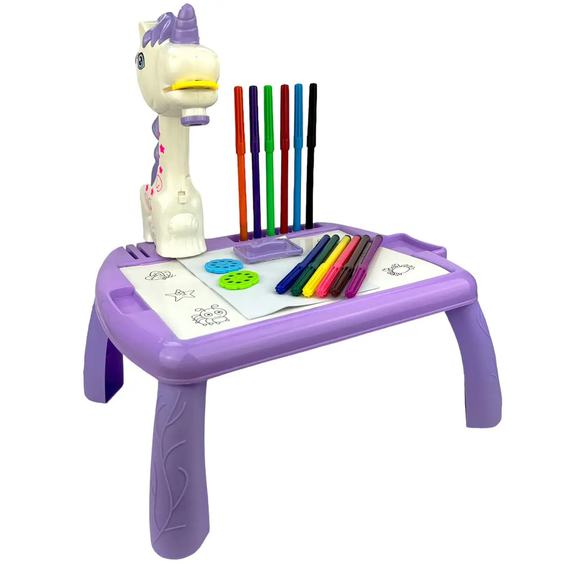 Детский столик для рисования G-Toys Единорог с проектором и фломастерами (Art Set-6) - фото 2