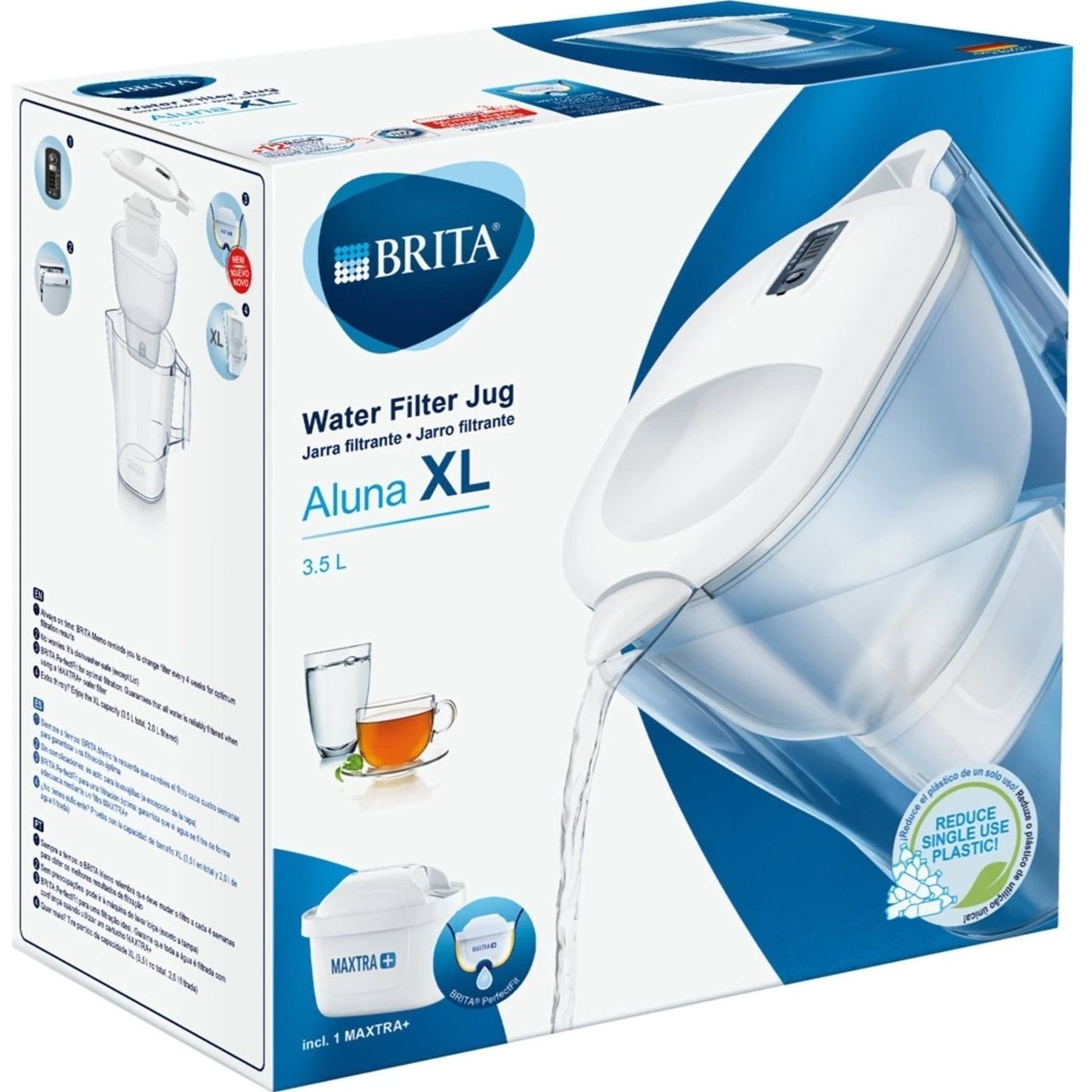 Фильтр-кувшин Brita Aluna XL Memo белый 3.5 л (1039269) - фото 4