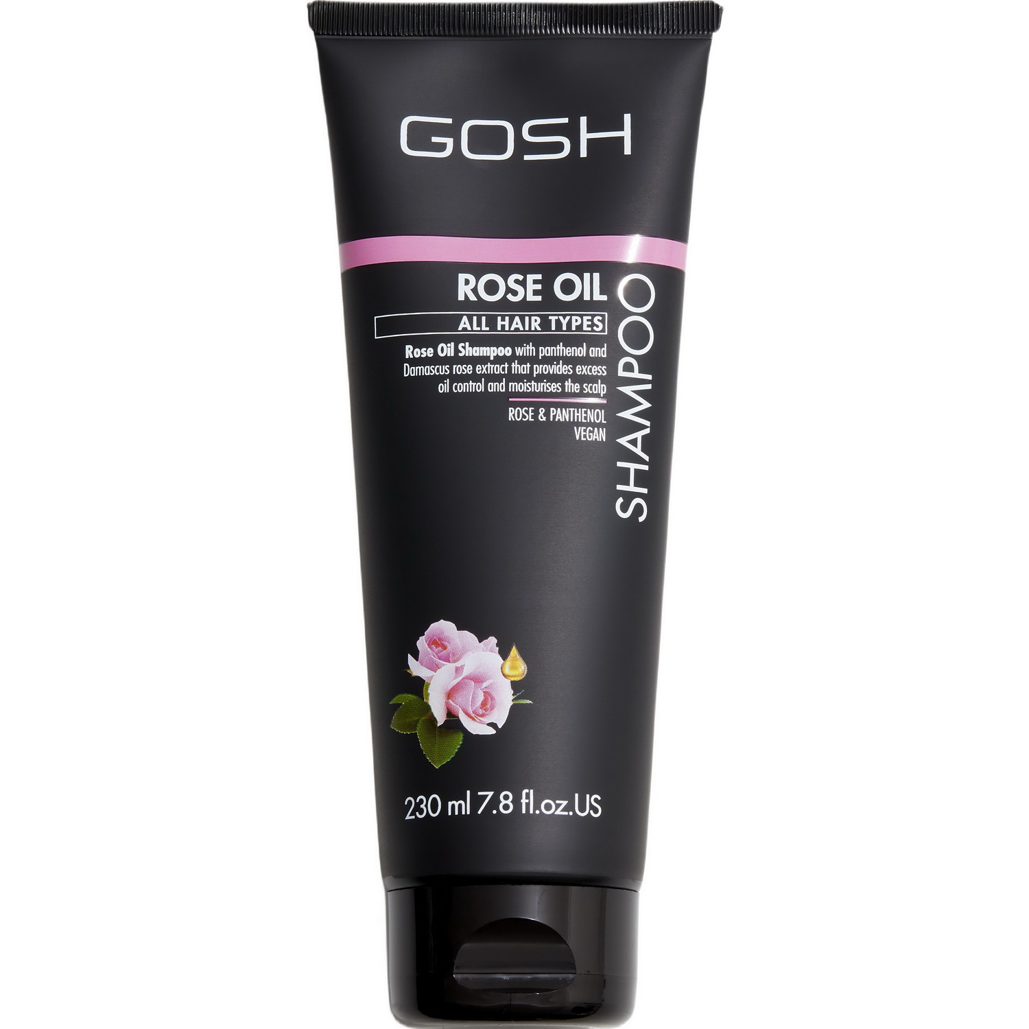 Шампунь Gosh Rose Oil с розовым маслом, для всех типов волос, 230 мл - фото 1