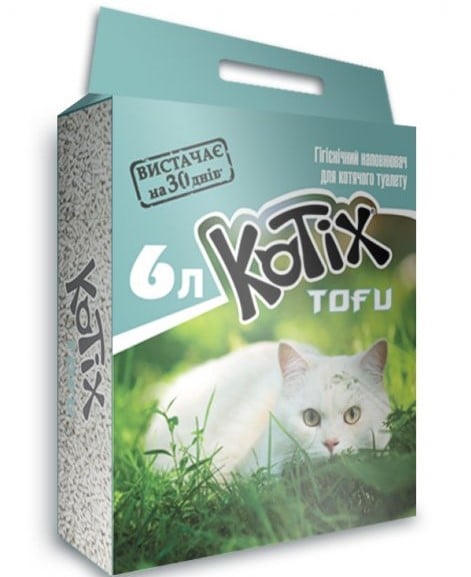 Соевый наполнитель для туалета Kotix Tofu Classic, 6 л (TOFU Classic) - фото 1