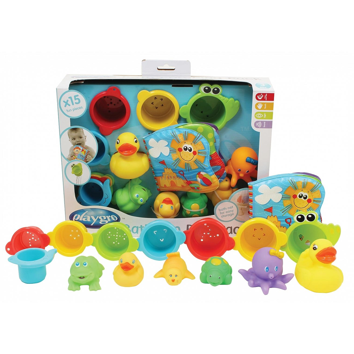 Набор игрушек для ванной PlayGro, 15 шт. - фото 1