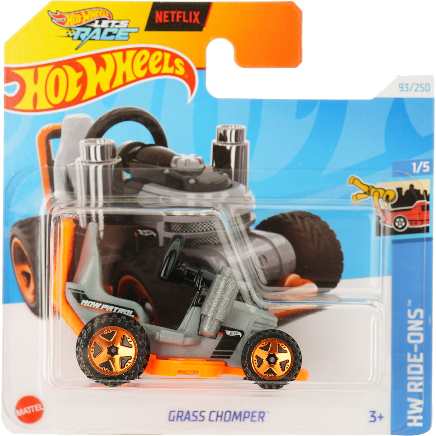 Базовая машинка Hot Wheels HW Ride - Ons Grass Chomper серая (5785) - фото 1