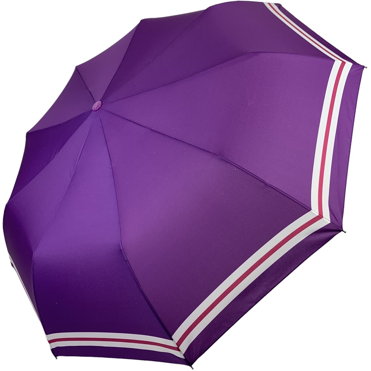 Женский складной зонтик полуавтомат The Best 97 см фиолетовый - фото 1