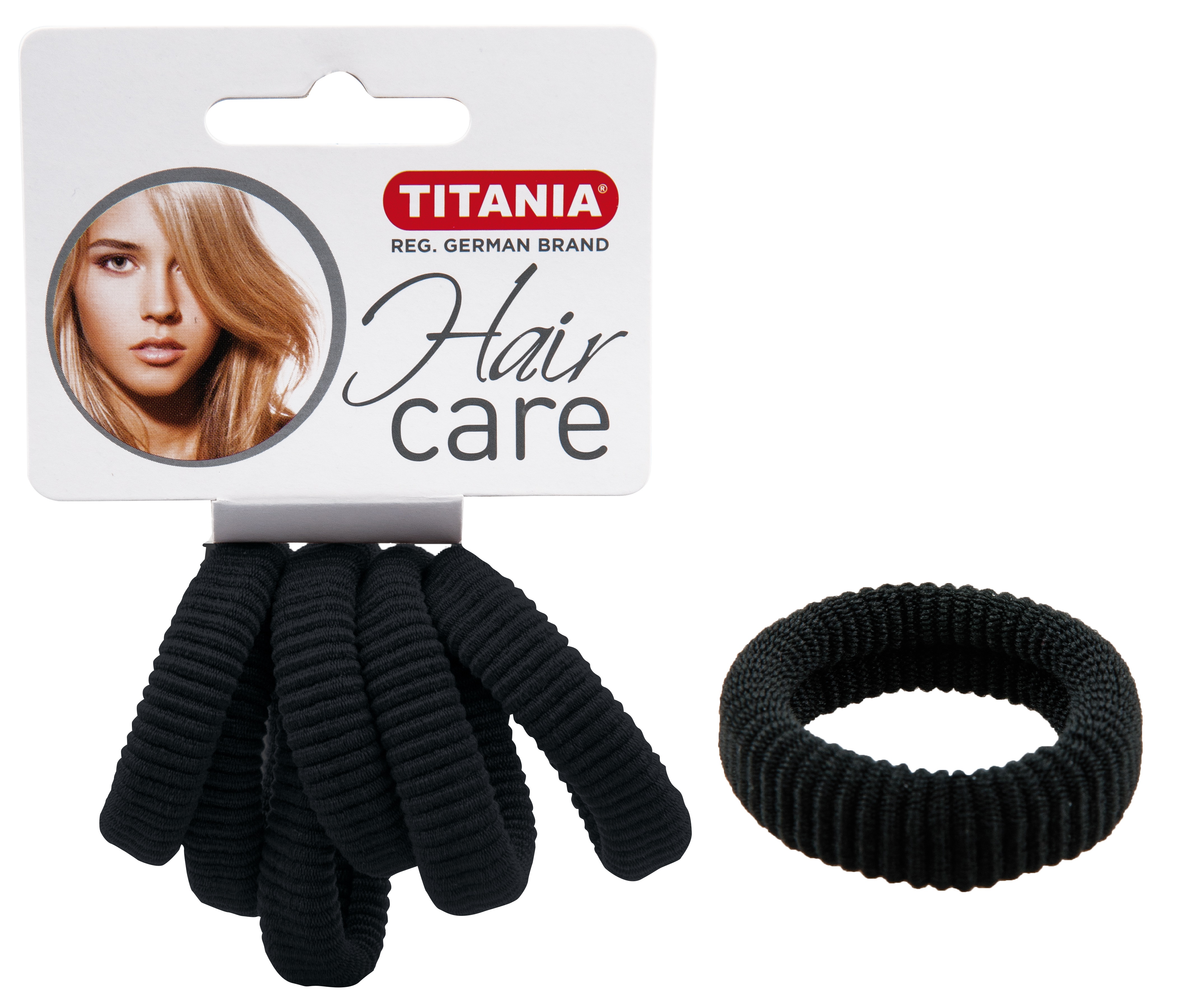 Набор резинок для волос Titania, 6 шт., черный (7871) - фото 1