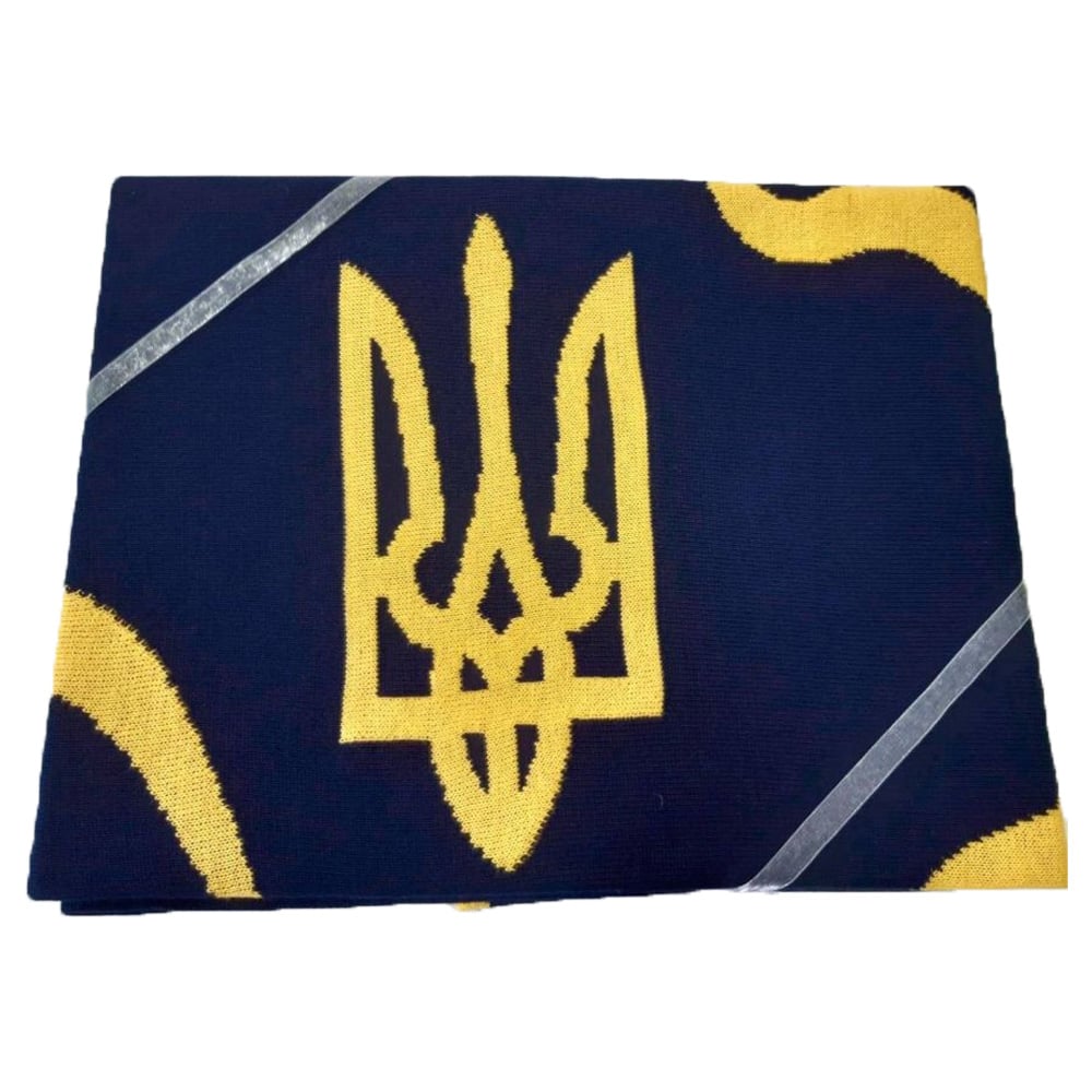 Плед Прованс Украина, 100х150 см, синий с желтым (27607) - фото 1