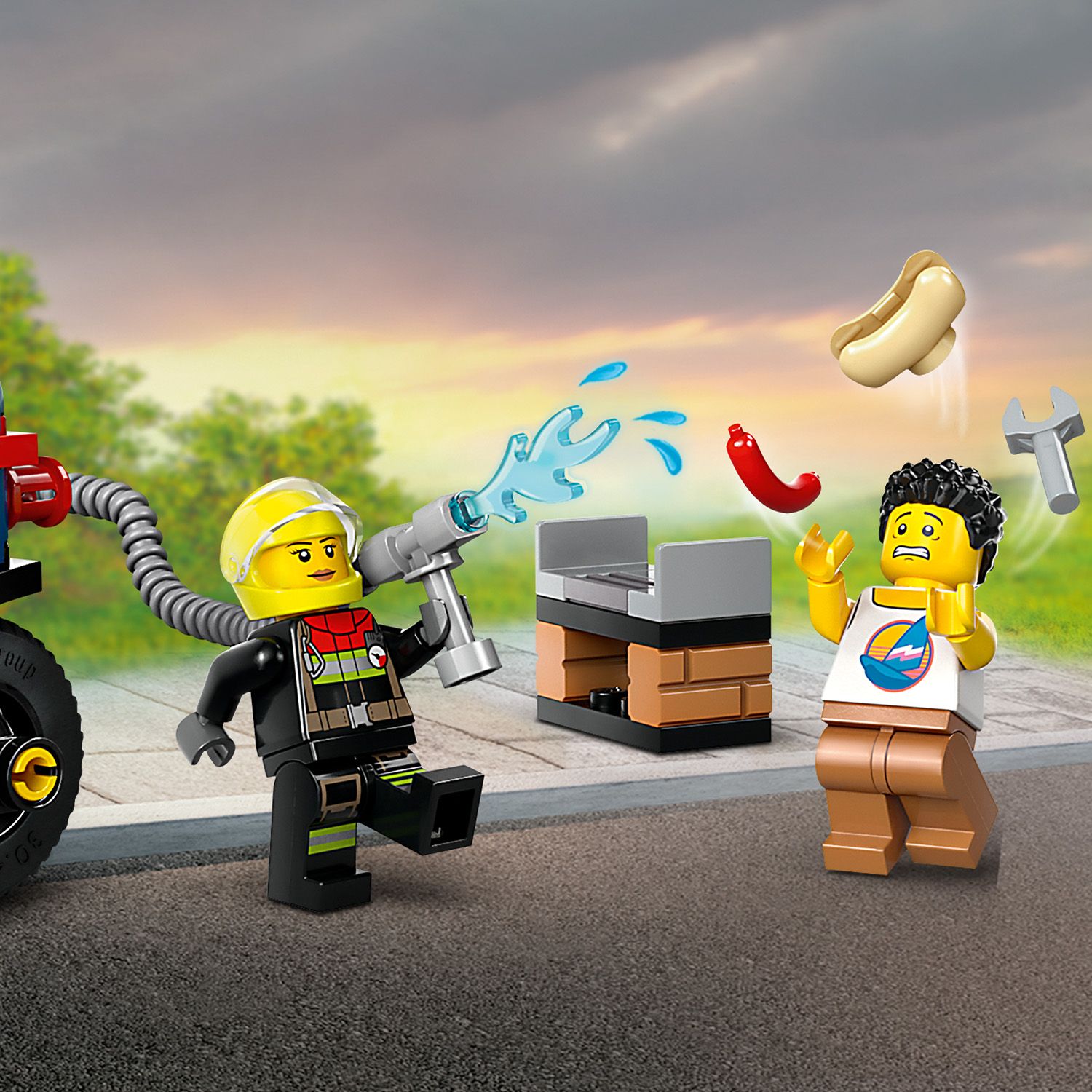 Конструктор LEGO City Пожарный спасательный мотоцикл 57 деталей (60410) - фото 8