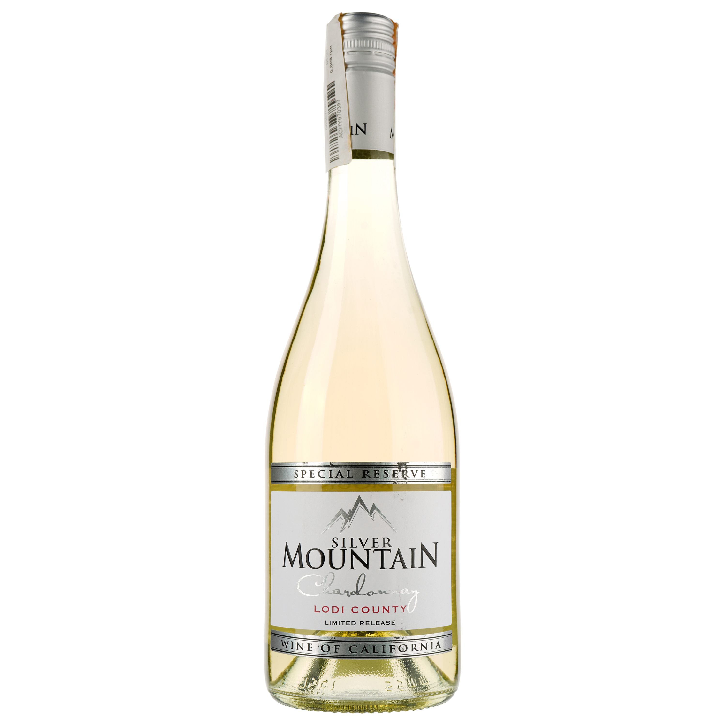 Вино Silver Mountain Chardonnay, біле, сухе, 14%, 0,75 л - фото 1