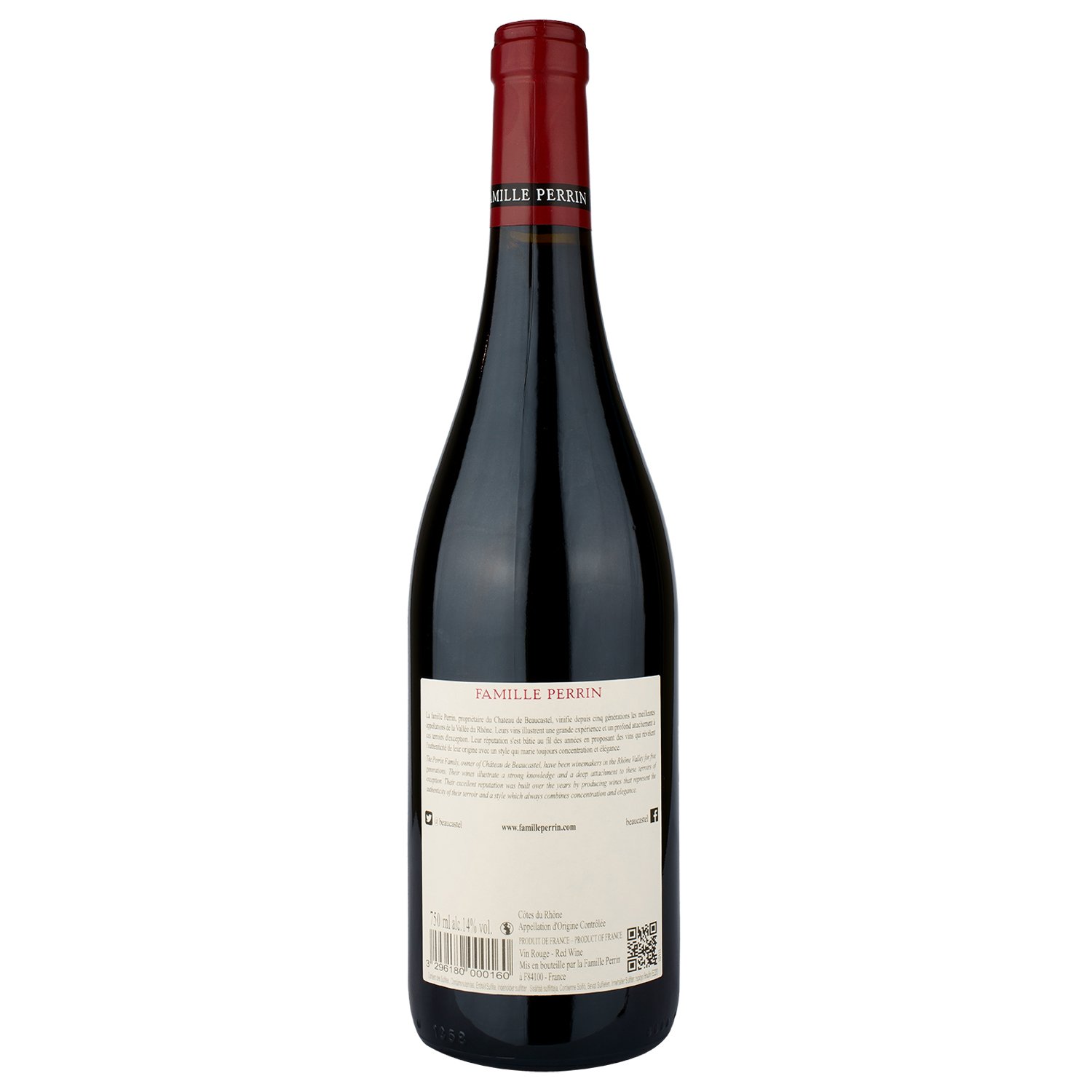 Вино Famille Perrin Reserve Cotes du Rhone Rouge, красное, сухое, 0,75 л (06110) - фото 2