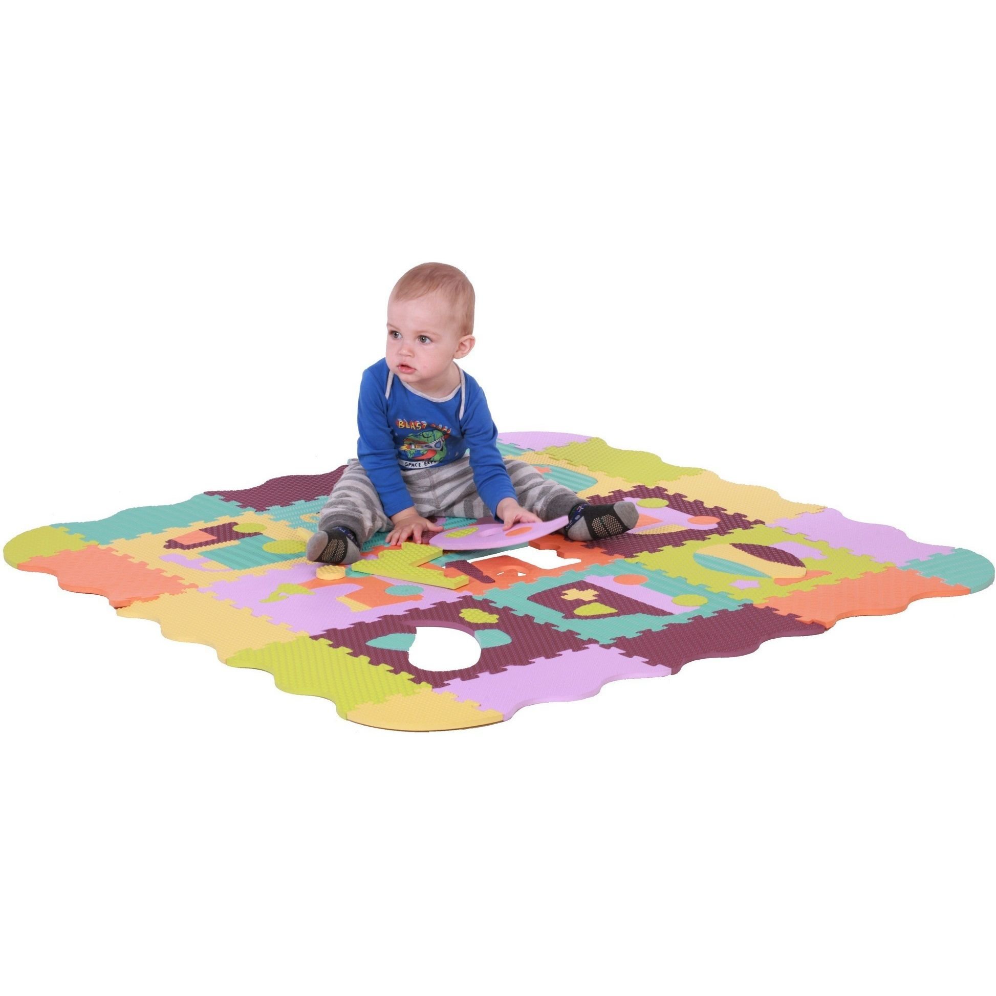 Дитячий ігровий килимок-пазл Baby Great Швидкий транспорт, з бортиком, 122х122 см (GB-M129V2Е) - фото 5