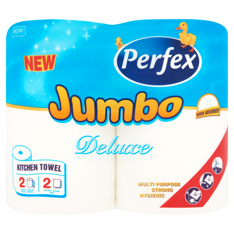 Бумажные полотенца Perfex Deluxe Jumbo, двухслойные, 2 рулона - фото 1