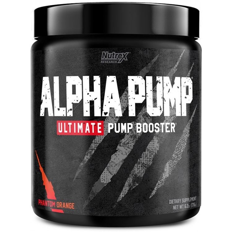 Предтрен без кофеїну для пампу Nutrex Research Alpha Pump Апельсин 176 г - фото 1