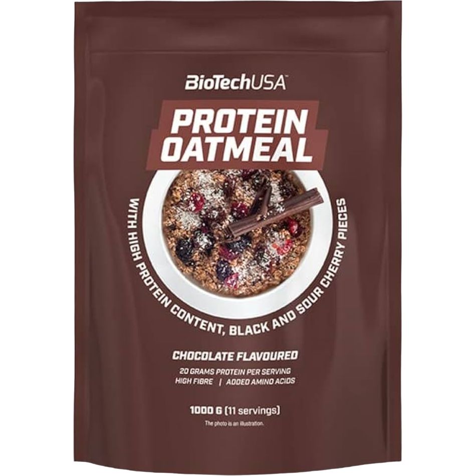 Протеиновая овсянка BioTech USA Protein Oatmeal Шоколад-вишня 1000 г - фото 1