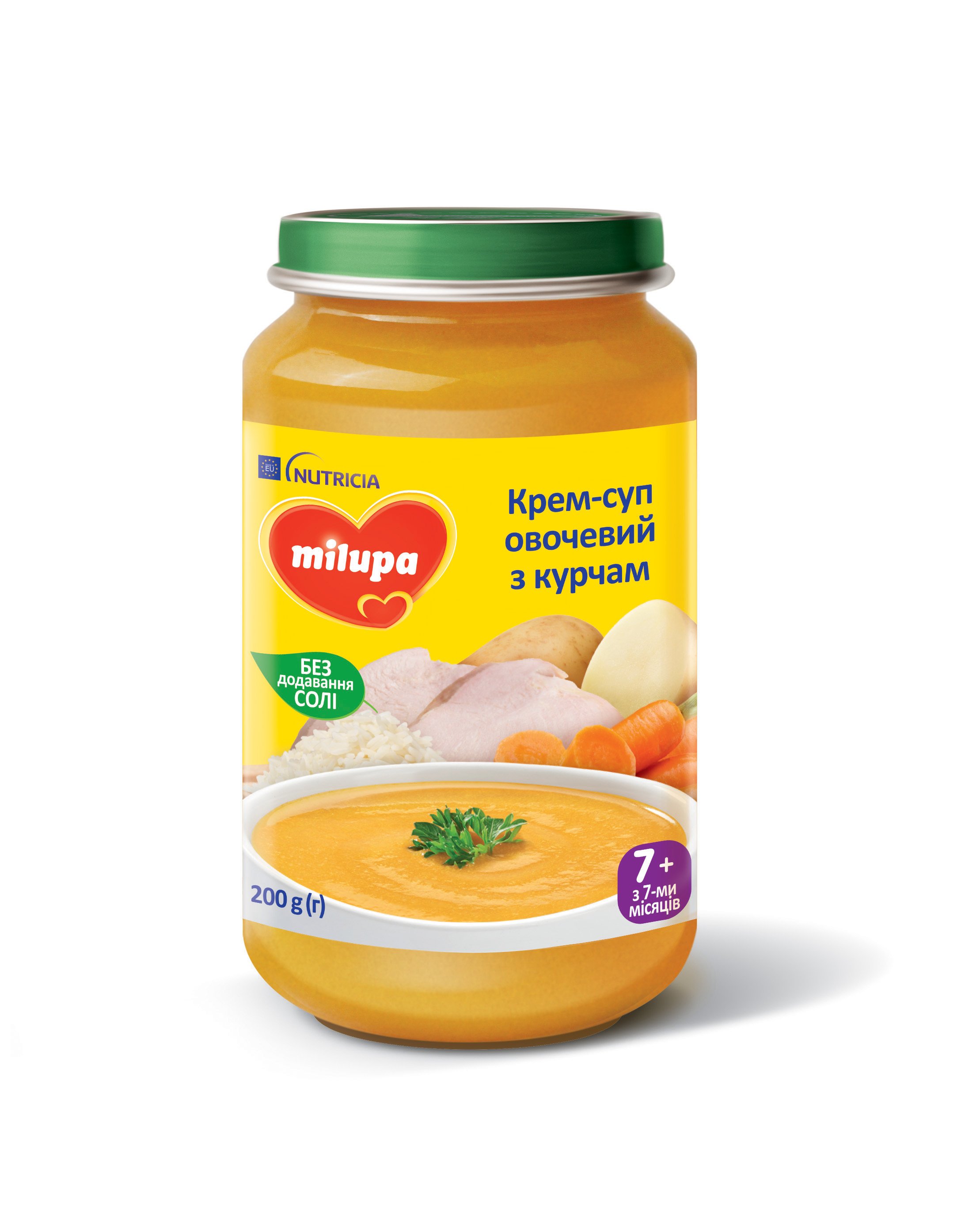 Мясо-овощное суп-пюре Milupa Суп с курицей, 200 г - фото 1