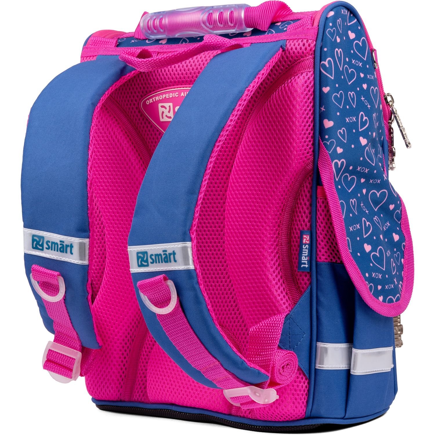 Рюкзак шкільний каркасний Smart PG-11 Hearts, синий (558995) - фото 3