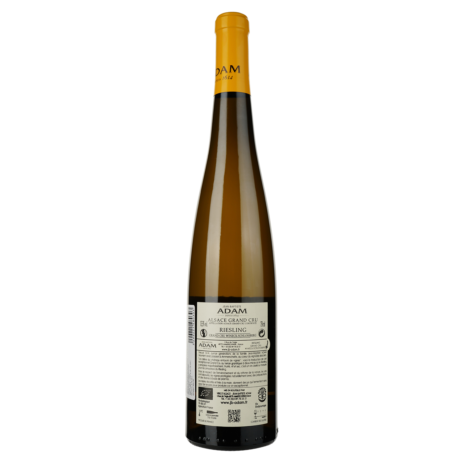 Вино Jean-Baptiste Adam Alsace Grand Cru Riesling Wineck-Schlossberg 2018 белое сухое 0.75 л - фото 2