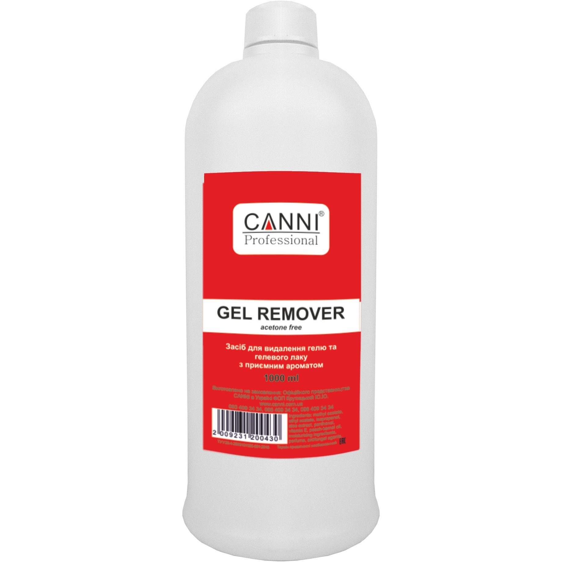Жидкость для снятия гель-лака Canni Gel Remover 1 л - фото 1