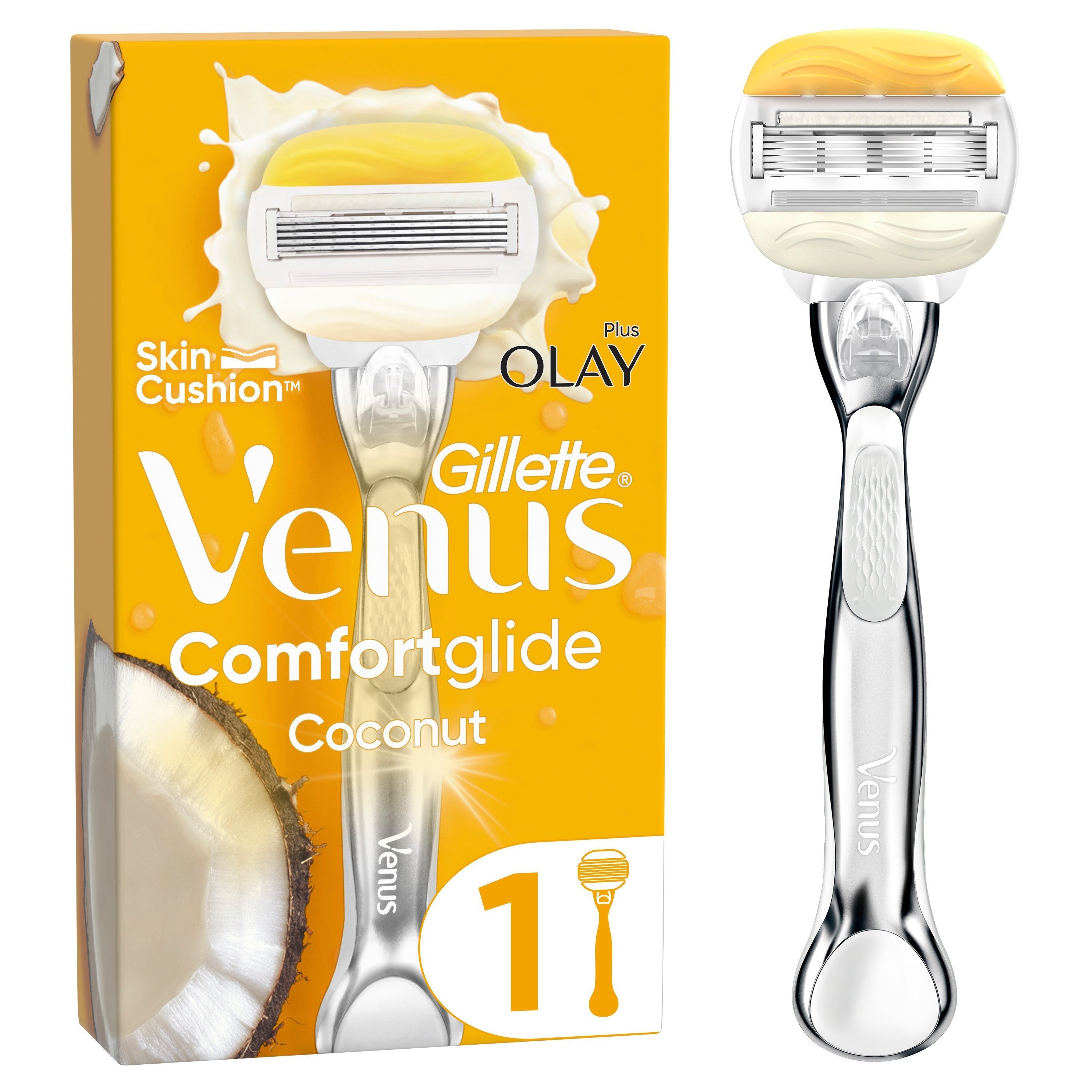 Станок для гоління Venus & Olay Comfort Glide Coconut з 1 змінною касетою - фото 2