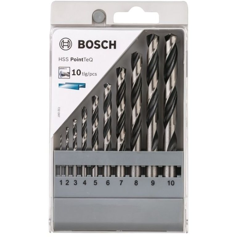 Набор сверл по металлу Bosch HSS-PointTeQ 10 шт. (2.608.577.348) - фото 2