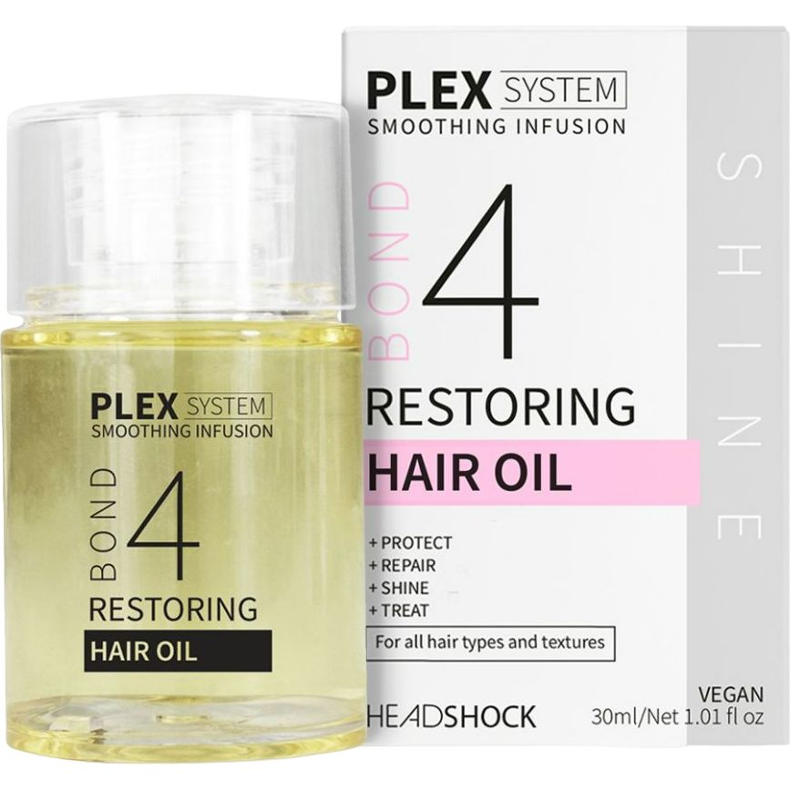 Восстанавливающее масло для волос Headshock Plex System №4 Restoring Hair Oil 30 мл - фото 1