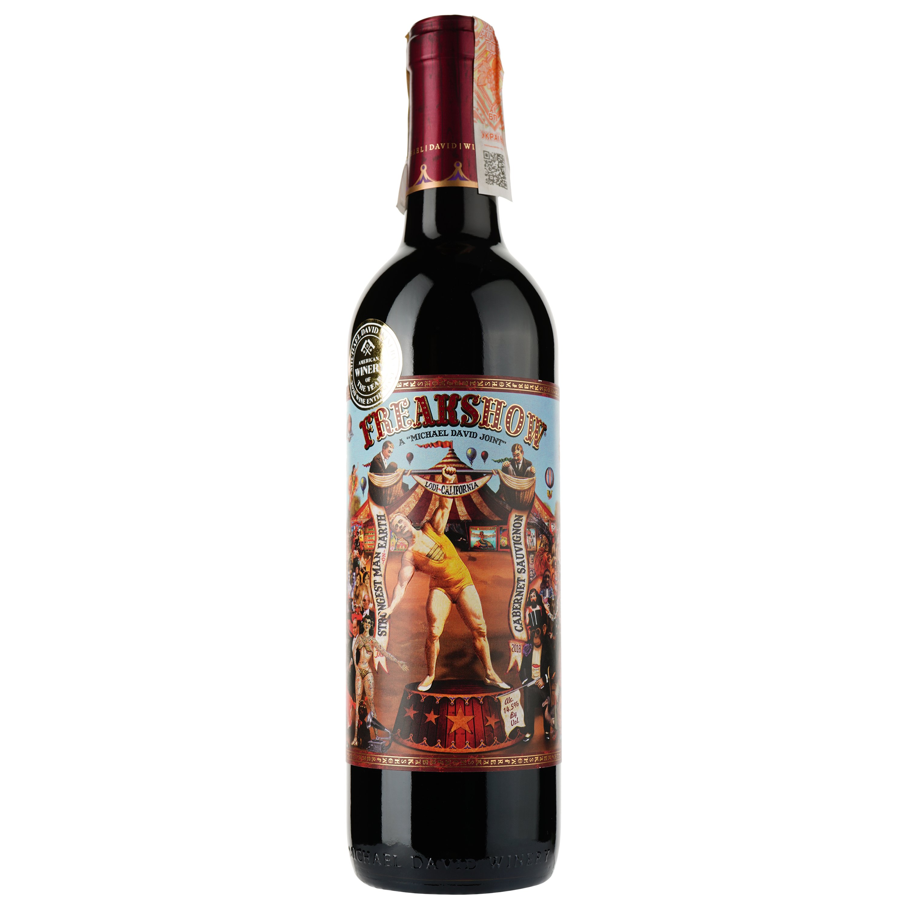 Вино Michael David Freakshow Cabernet Sauvignon, красное, сухое, 15,5%, 0,75 л - фото 2
