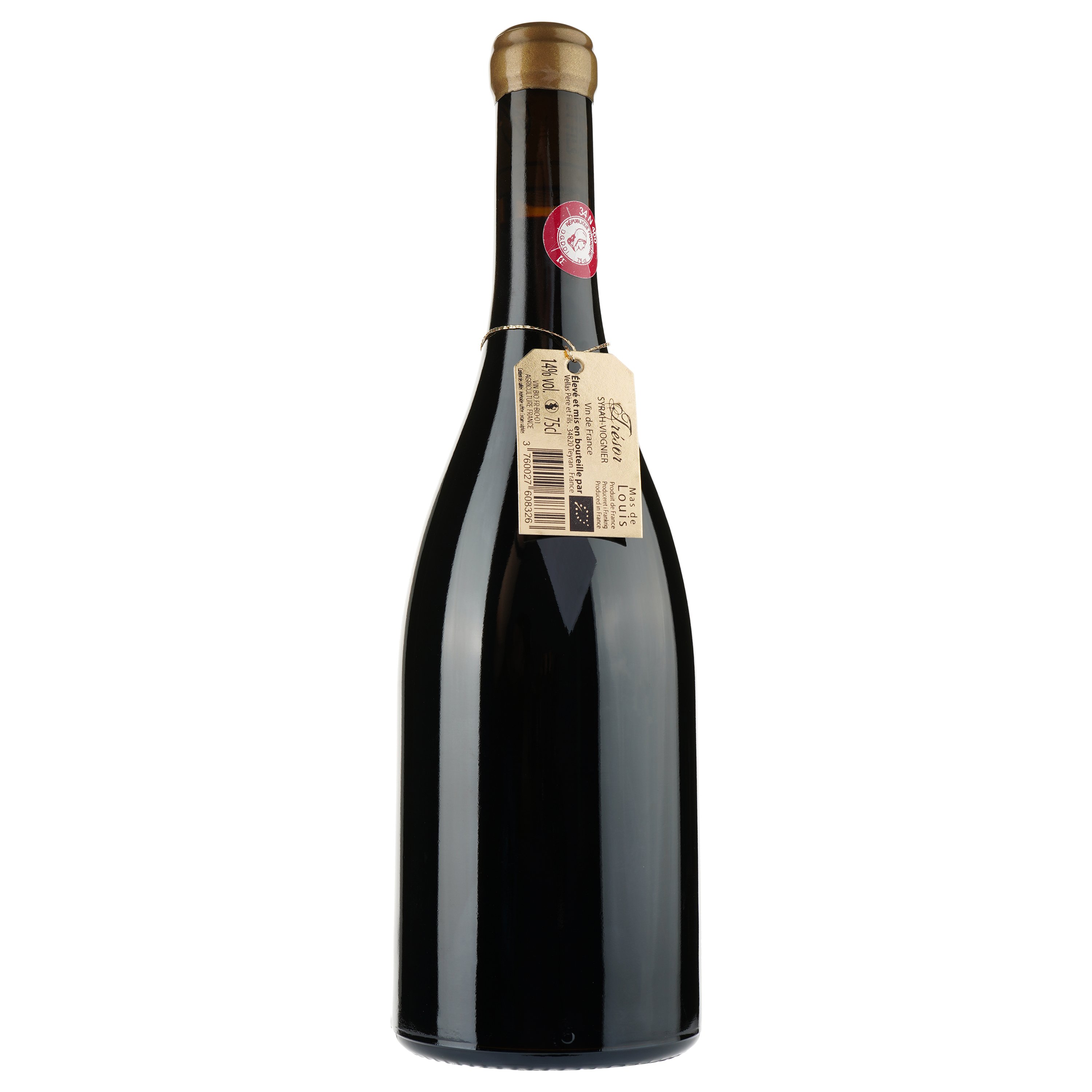 Вино Mas De Louis Tresor Bio Vin de France, черовне, сухе, 0,75 л - фото 2