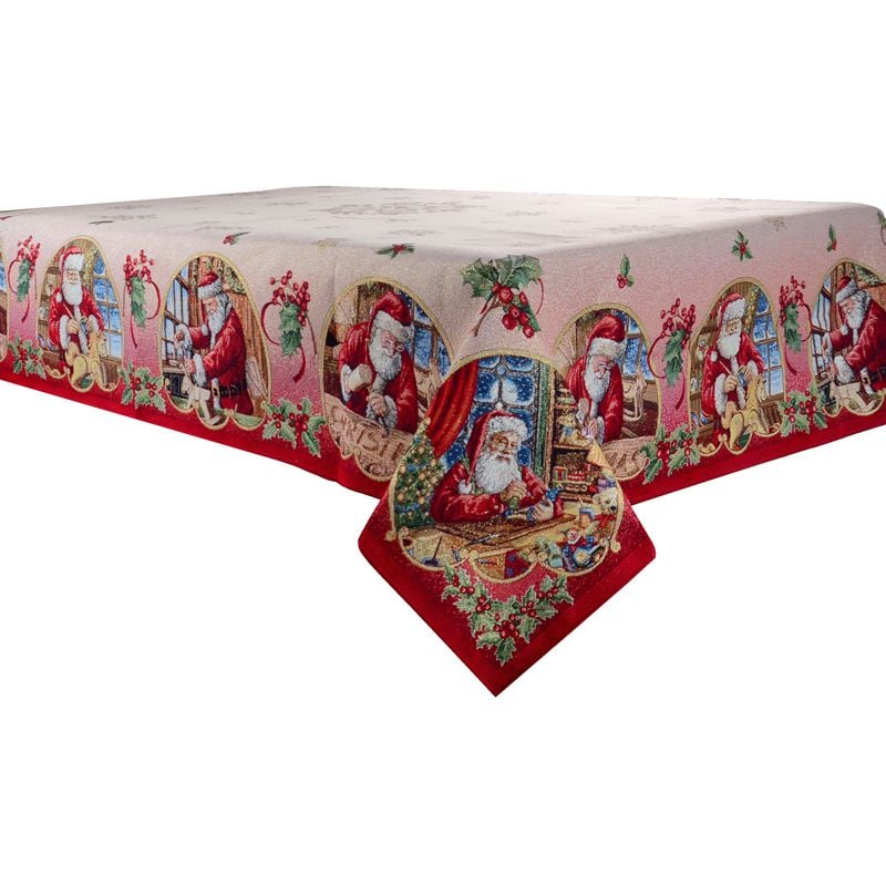 Скатертина новорічна Lefard Home Textile Jouets гобеленова з люрексом, 260х140 см (716-034) - фото 1