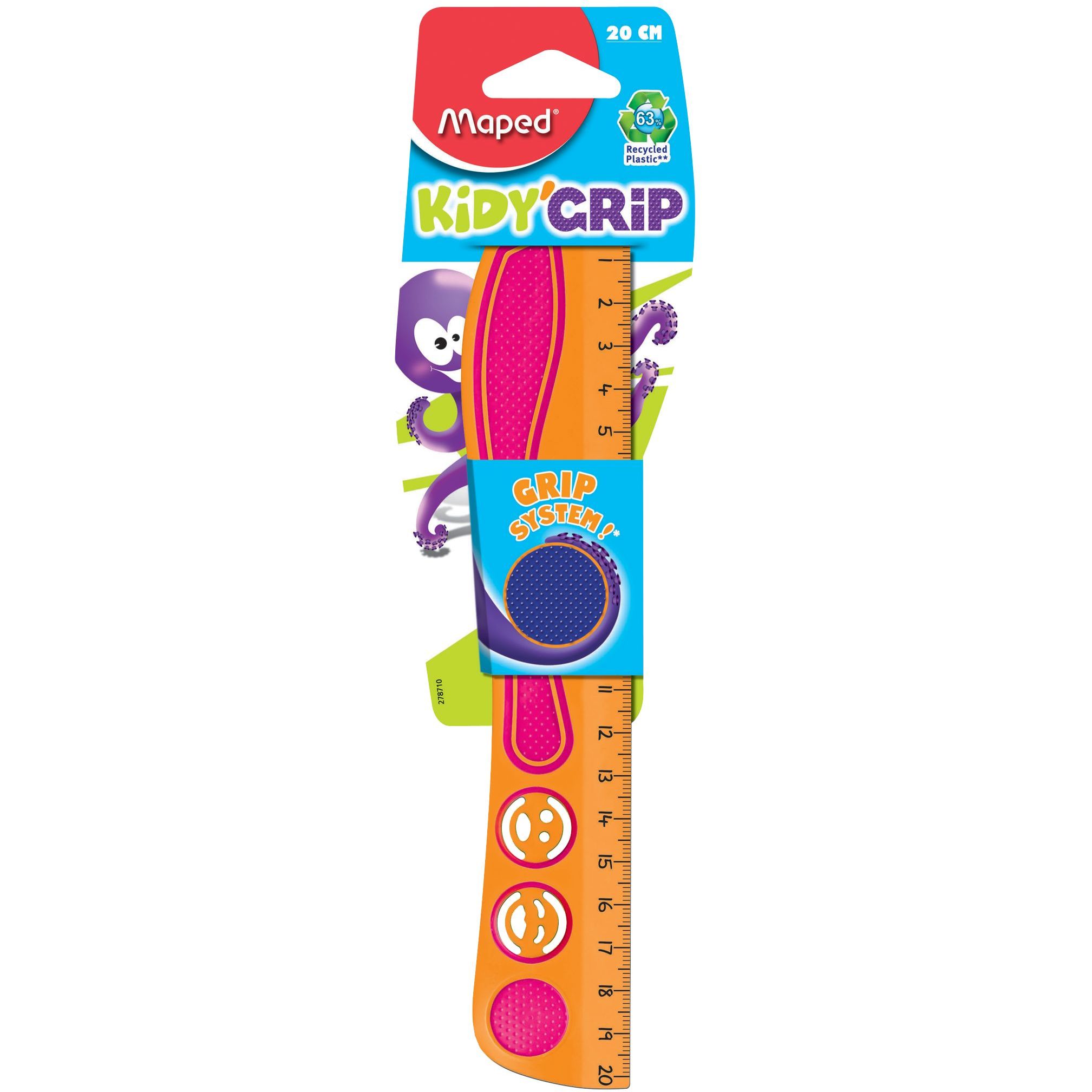 Лінійка Maped Kidy Grip 20 см пластикова, в асортименті (MP.278710) - фото 4
