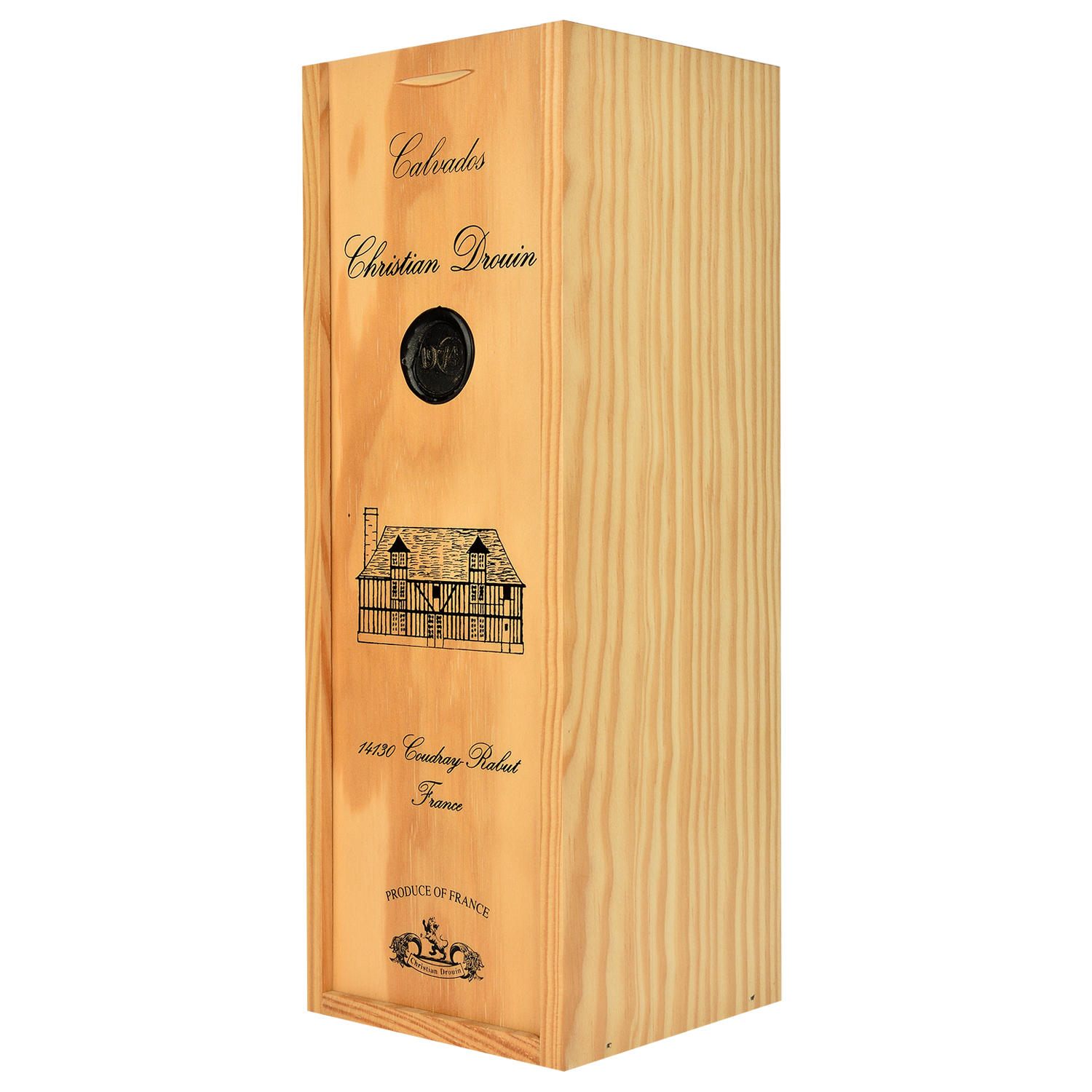 Кальвадос Christian Drouin Calvados 1974, у дерев'яній коробці, 42% 0,7 л - фото 2