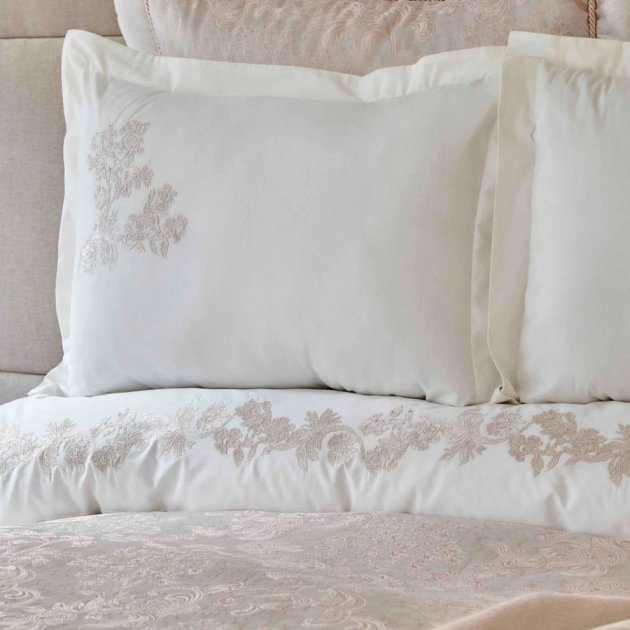 Набор постельное белье с покрывалом и пледом Karaca Home Jessica rosegold, евро, розовое золото, 10 предметов (svt-2000022284752) - фото 2