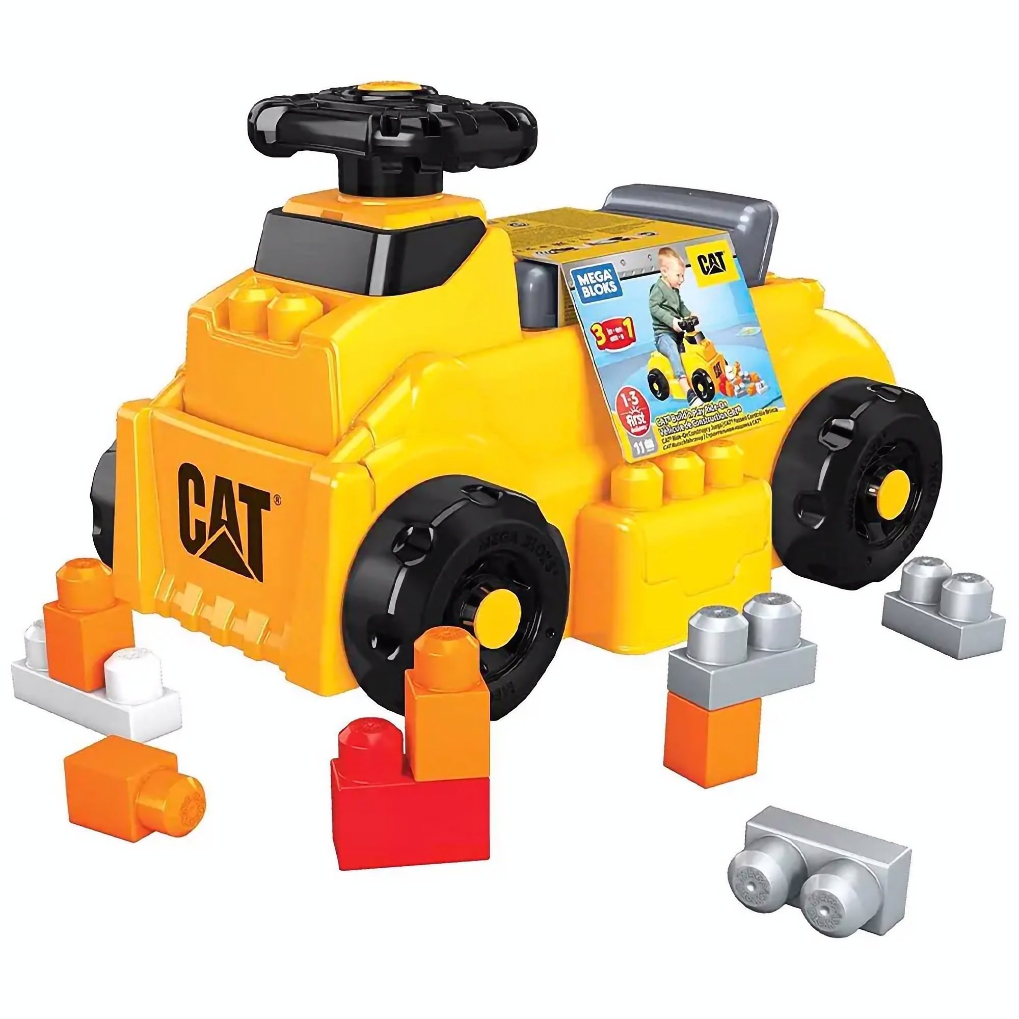 Машинка-конструктор Mega Bloks CAT Собираем кубики (HDJ29) - фото 1