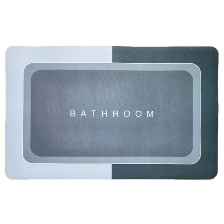 Коврик суперпоглащающий в ванную Stenson 60x40 см прямоугольный серый (26270) - фото 1