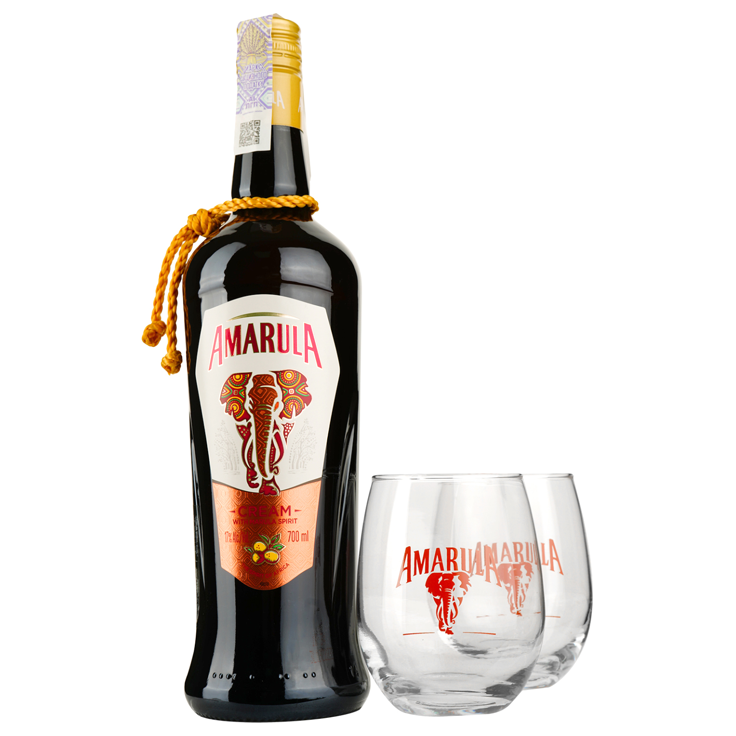 Лікер Amarula + 2 склянки, 17 %, 0,7 л - фото 3