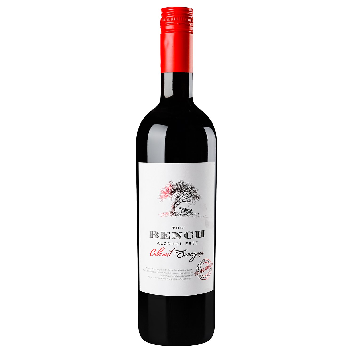 Вино безалкогольное The Benches Grands Chais de France Cabernet Sauvignon, красное, 0%, 0,75 л - фото 1