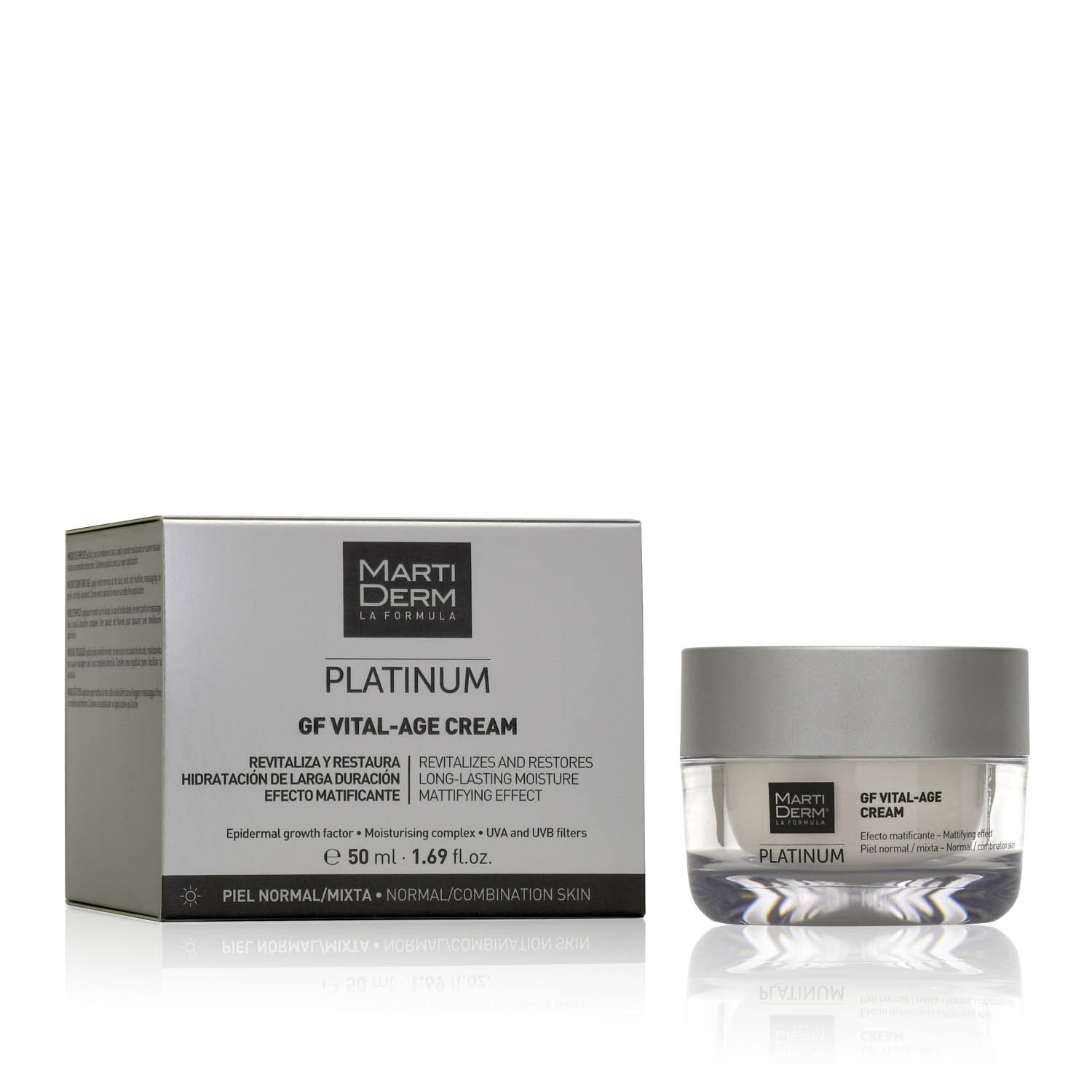Крем для обличчя MartiDerm Platinum Gf Vital Age Cream для нормальної та комбінованої шкіри, 50 мл - фото 3