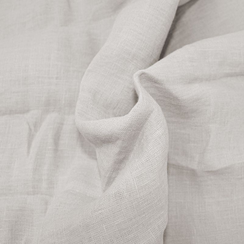 Комплект постельного белья MirSon Natural Linen Jasmine лен King Size бежево-серый (2200008269050) - фото 3