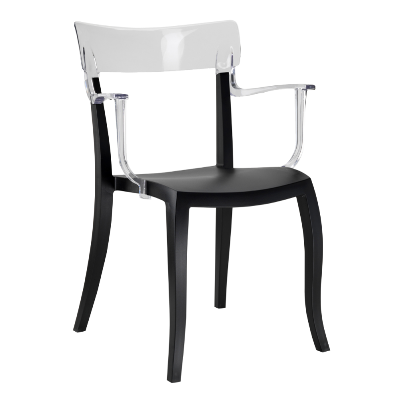 Кресло Papatya Hera-K, черное сиденье, верх прозрачно-чистый (289726) - фото 1