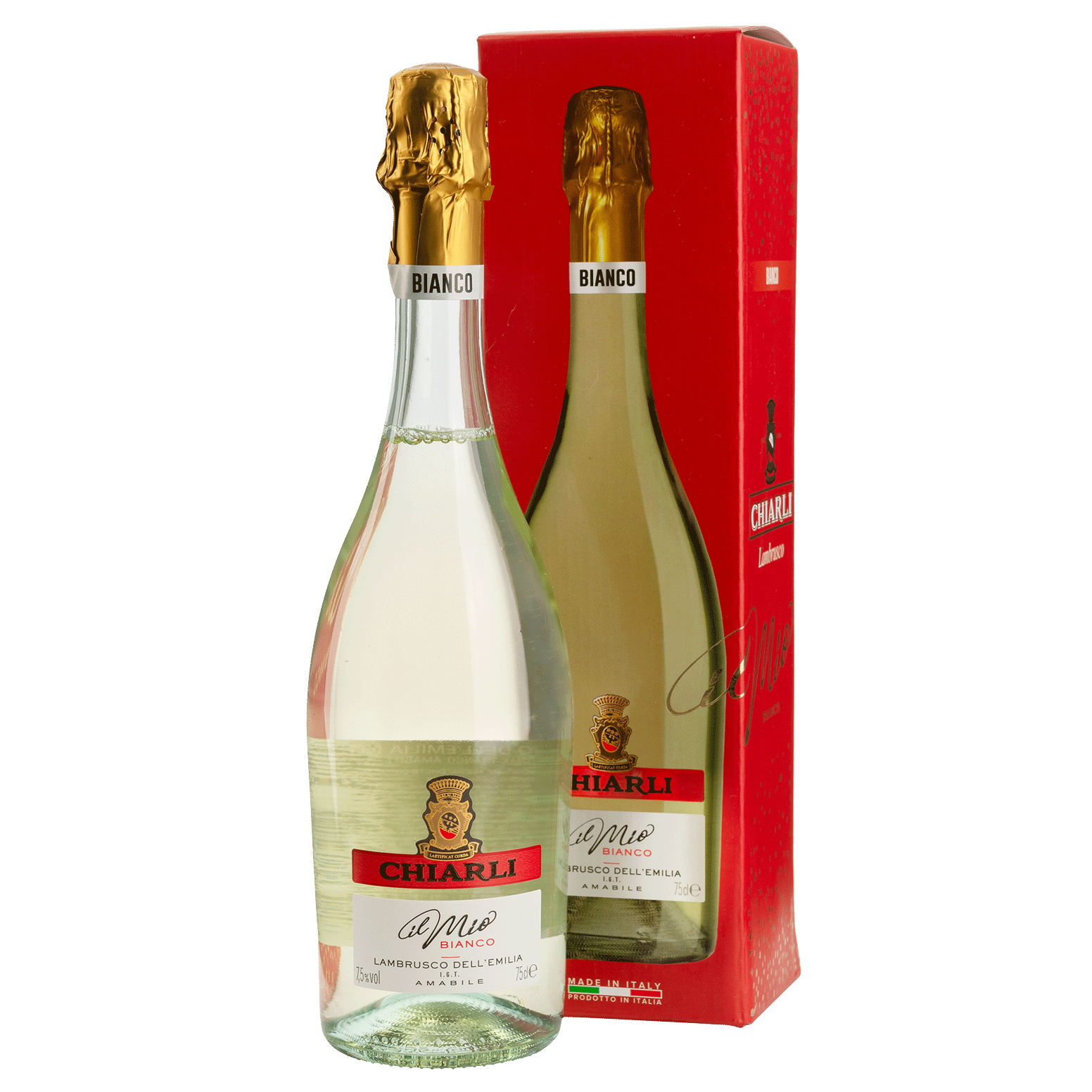 Вино ігристе Chiarli Lambrusco dell 'Emilia Bianco, біле, солодке, 7,5%, 0,75 л (Q7858) - фото 1