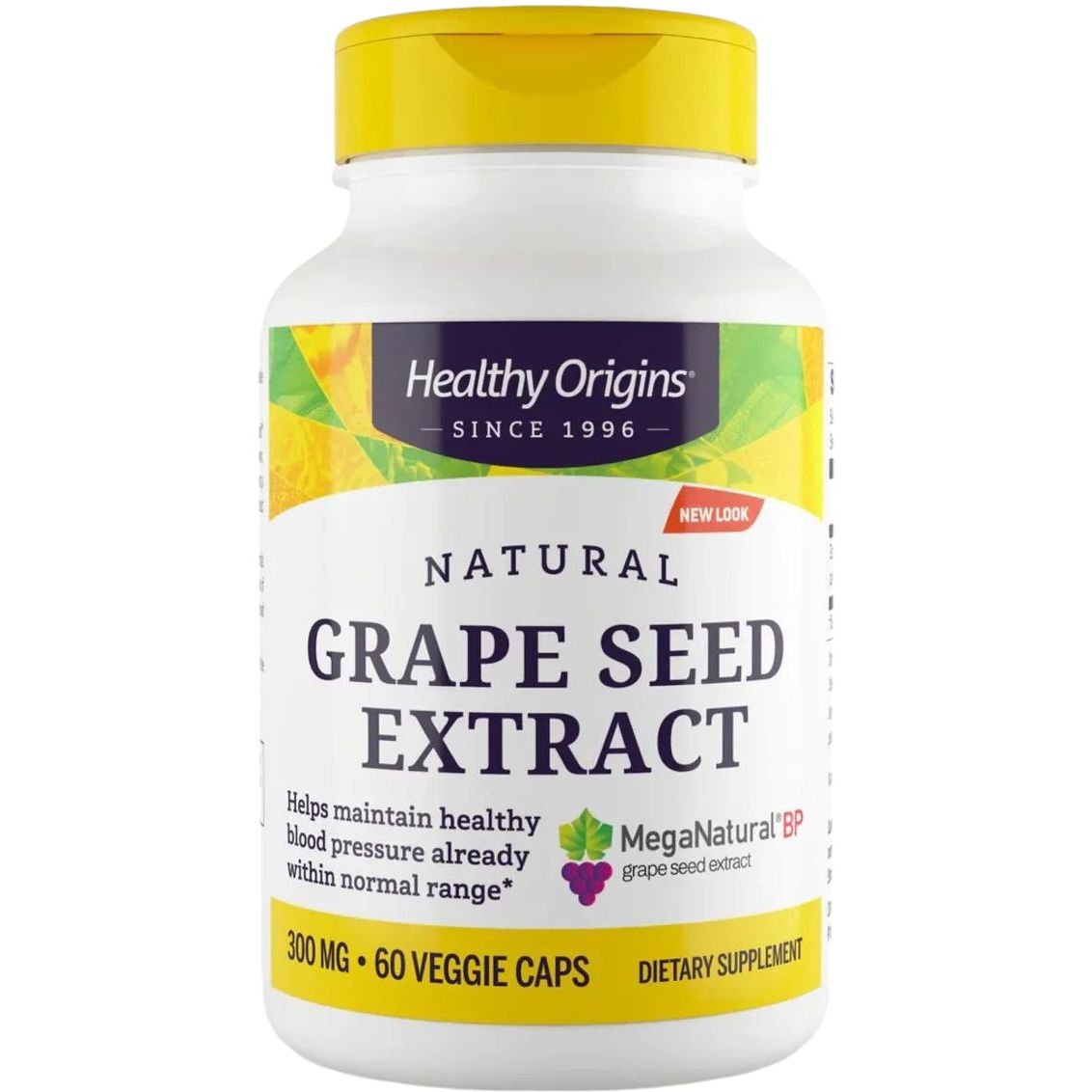 Екстракт виноградних кісточок Healthy Origins MegaNatural-BP Grape Seed Extract 300 мг 60 вегетаріанських капсул - фото 1