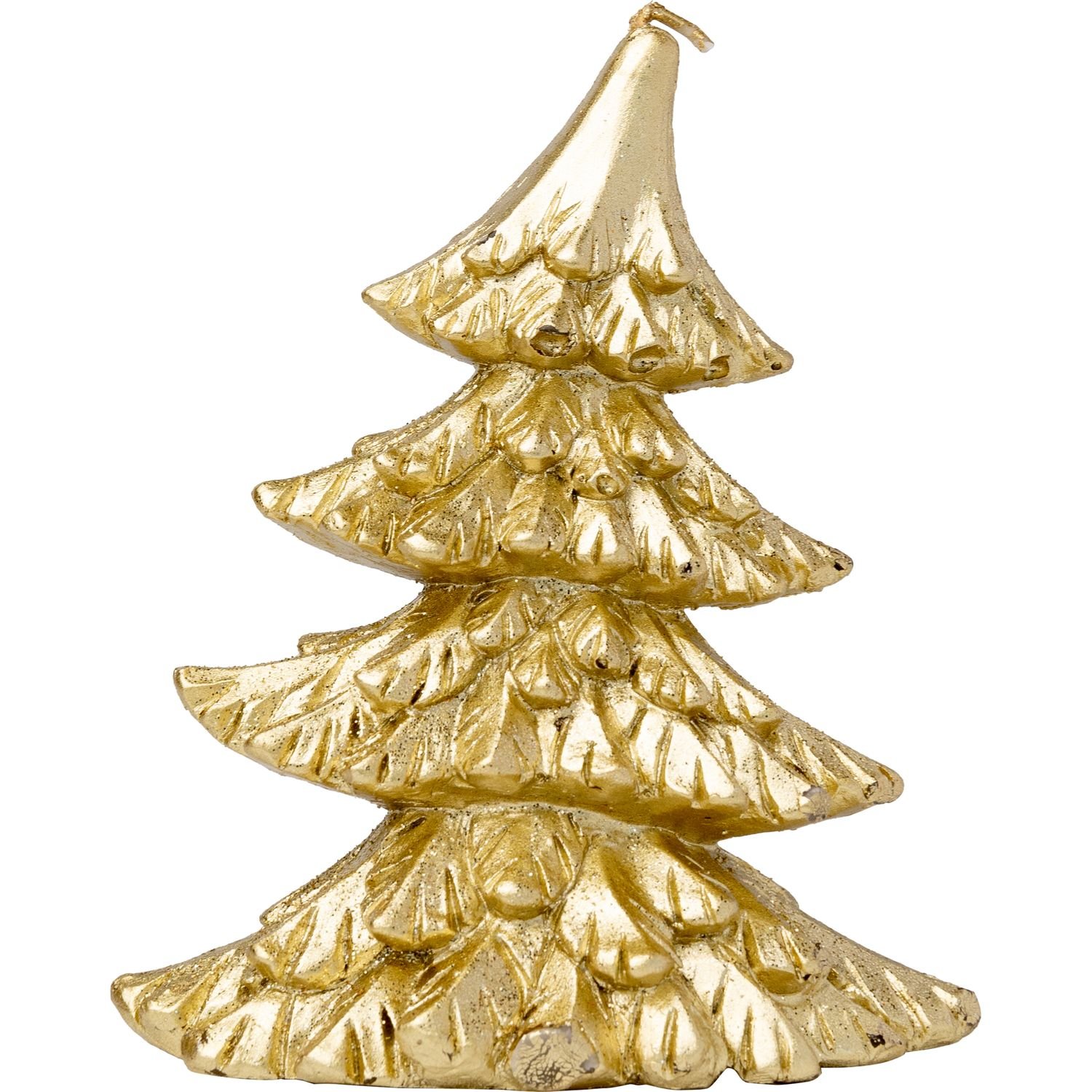 Свічка новорічна парафінова Novogod'ko Золота ялинка 12х10 см (974655) - фото 1