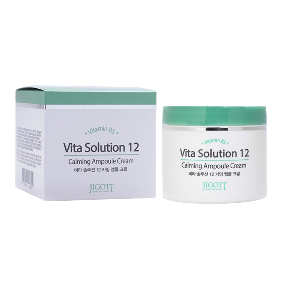 Крем для лица Jigott Vita Solution 12 Calming Ampoule Cream, успокаивающий, 100 мл - фото 1