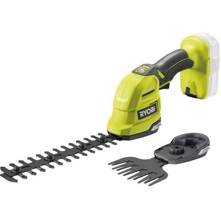 Ножницы аккумуляторные для травы Ryobi One+ RY18GSA-0 18В с насадкой для кустов (5133005764) - фото 1