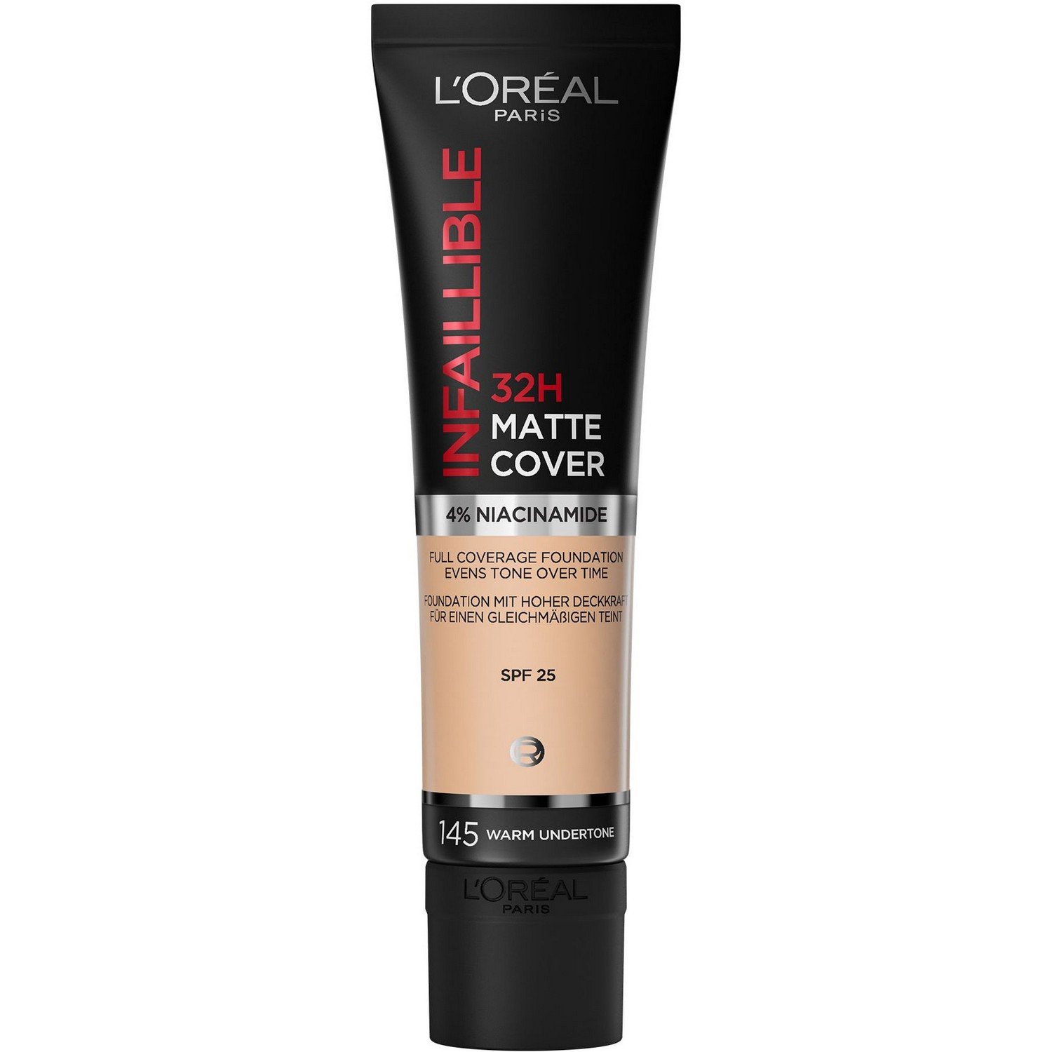 Тональний крем L'Oreal Paris Infaillible 32H Matte Cover SPF 25 відтінок 145 (Rose Beige) 30 мл - фото 1