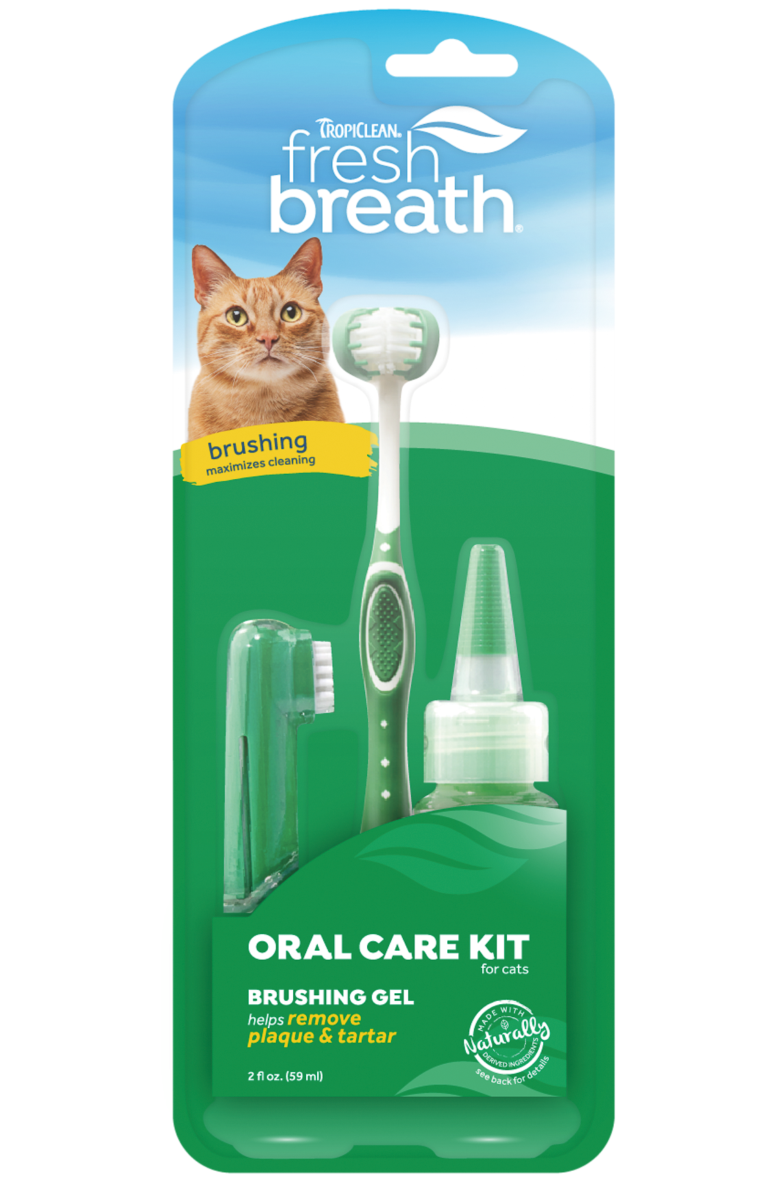 Набір для догляду за ротовою порожниною для котів TropiClean Fresh Breath, 59 мл (3200) - фото 1