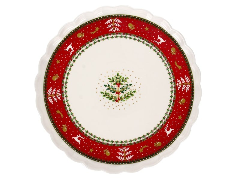 Набір для торта Lefard Різдвяна колекція, 5 предметів, 29 см, 18,5 см (943-189) - фото 2