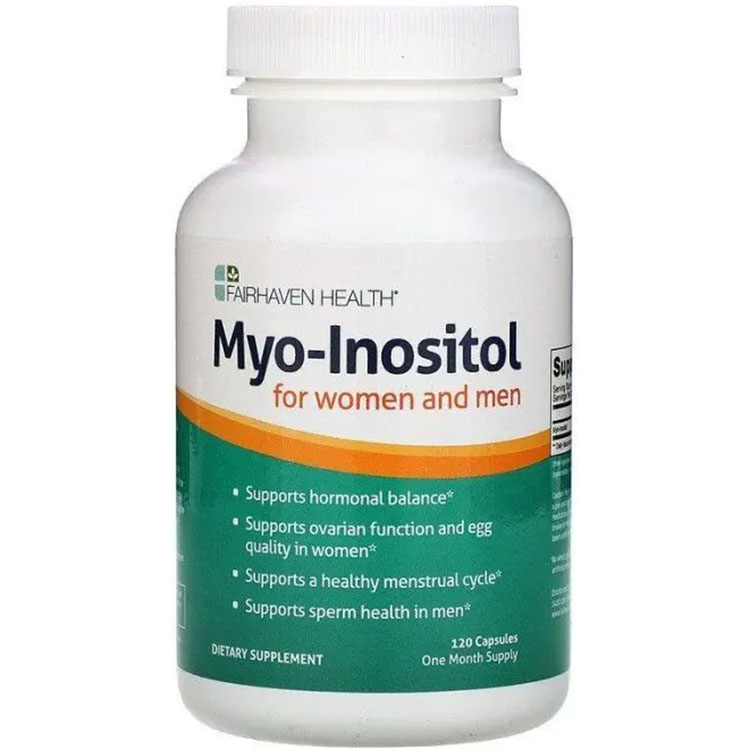 Мио-инозитол для мужчин и женщин Fairhaven Health Myo-Inositol 120 капсул - фото 1