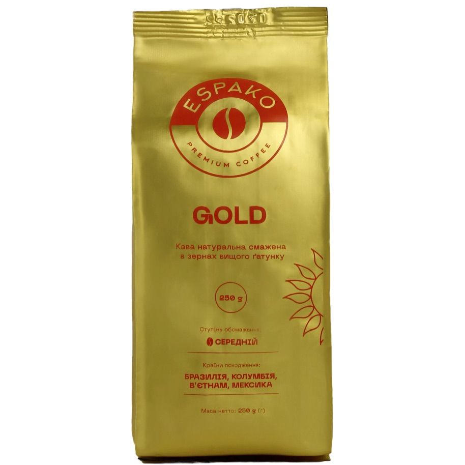 Кофе в зернах Эспако Gold 250 г - фото 1
