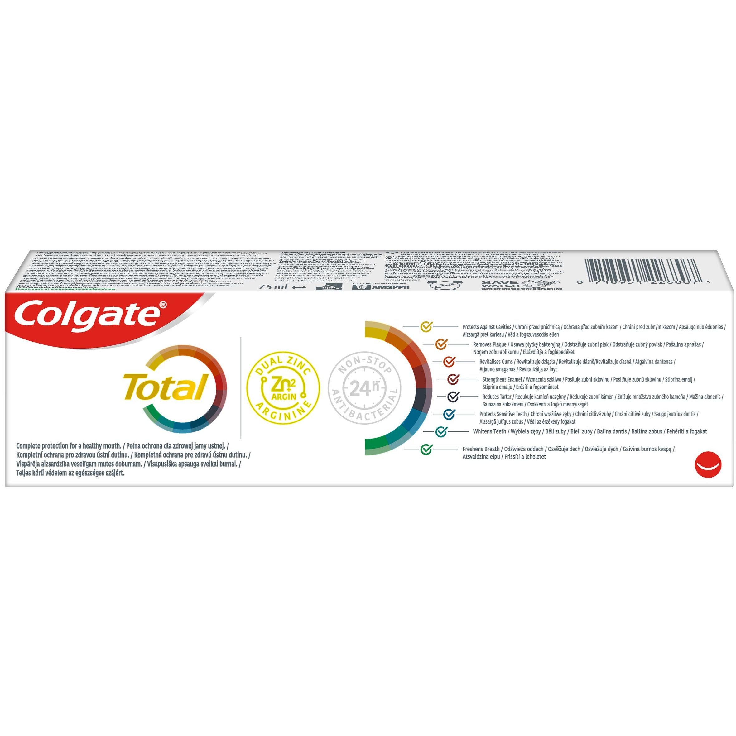 Зубная паста Colgate Total Whitening Toothpaste New Technology 75 мл - фото 7